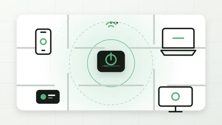 Home Wi-Fi router coverage reaching a phone, laptop and television